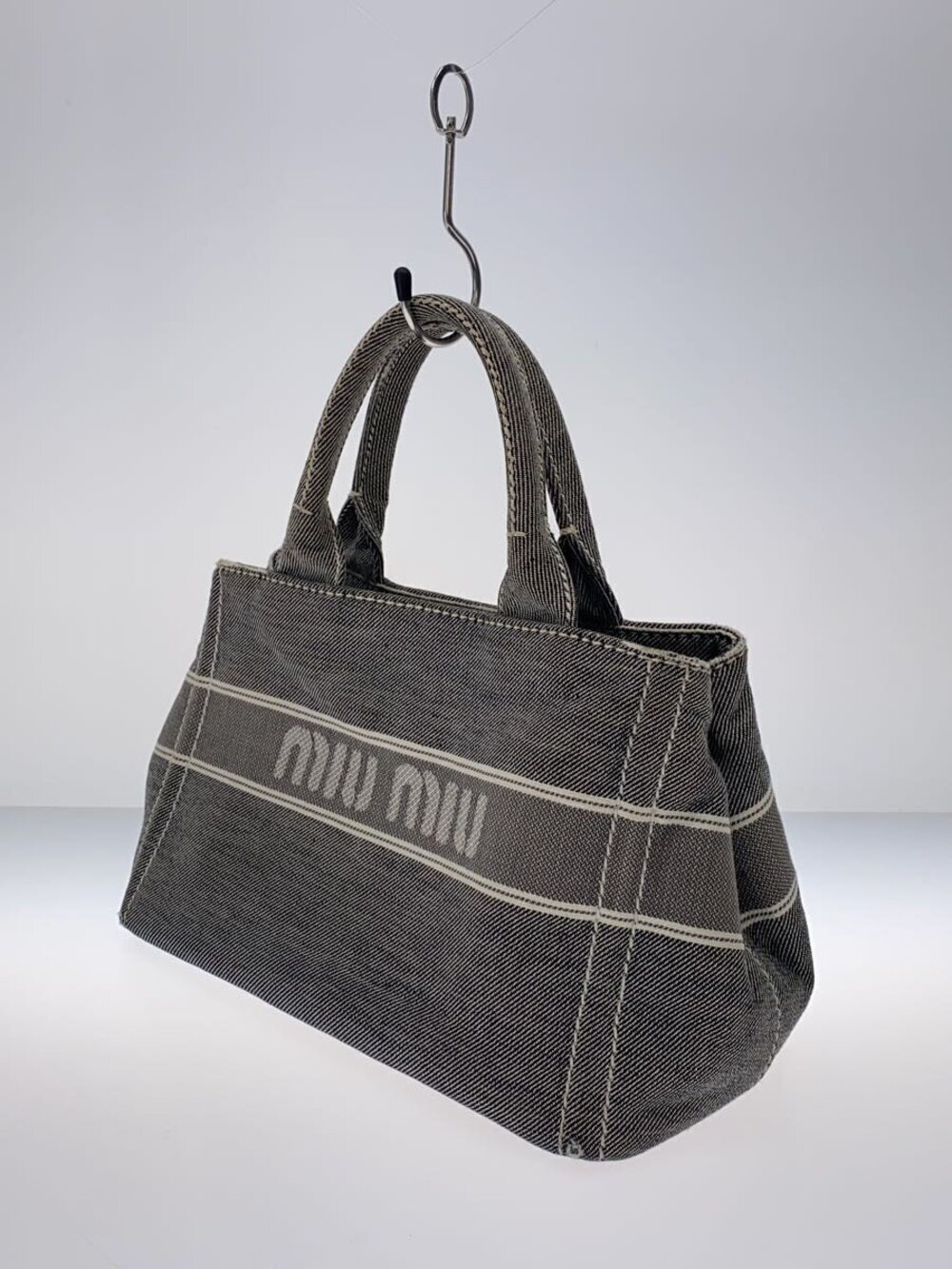 Miu Miu Tote Bag Canvas Black